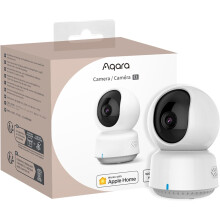 Aqara 2K Indoor Security Camera E1, Pan & Tilt, HomeKit Secure Video Indoor Camera, Two-Way Audio, Night Vision, Person Tracking, Wi-Fi 6, Plug-in Ca