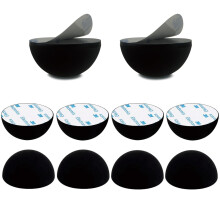 ULWSKY 10Pcs Black Round Silicone Speaker Isolation Feet, 1-1/4inch, Anti Scratch, Non Skid, Turntable & Subwoofer Feet