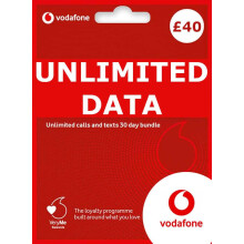 Vodafone Sim Card 40 Unlimited Data, texts and calls