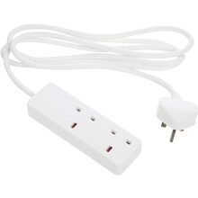 LUXFAB 1/2/4/6 Way Extension Lead - UK 3-Pin Plug Socket with 13A Fuse | 1m to 10m Cable | On/Off Switch & Power Light | Home, Office, Kitchen, Bedro