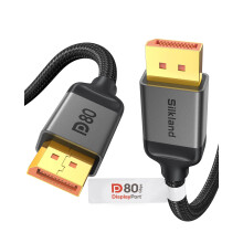 Silkland 80Gbps DisplayPort Cable 2.1 1M [VESA Certified], [8K@240Hz, 4K@960Hz 480Hz 360Hz 240Hz] DP Cable, HDR HDCP DSC 1.2a Display Port Compatible