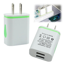 UK to USA Plug Adapter with USB 2 Pack, USA Travel Adapter with Dual USB Ports, Compact UK to US plug adaptor for Canada, Mexico, Charger Plug Fast C