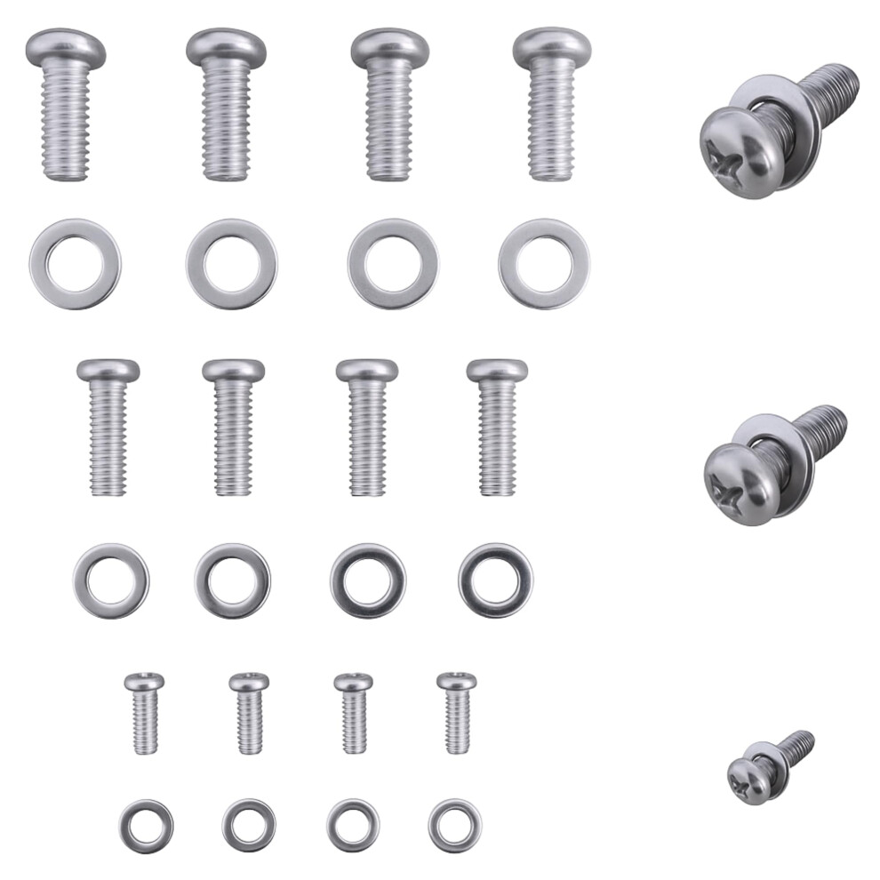 Universal Tv & Monitor Mounting Hardware Kit Â 24Pcs M4, M6, M8 Screws With Washers & Spacers | Stainless Steel Fixing Bolts For Wall Mount Brackets 91836724