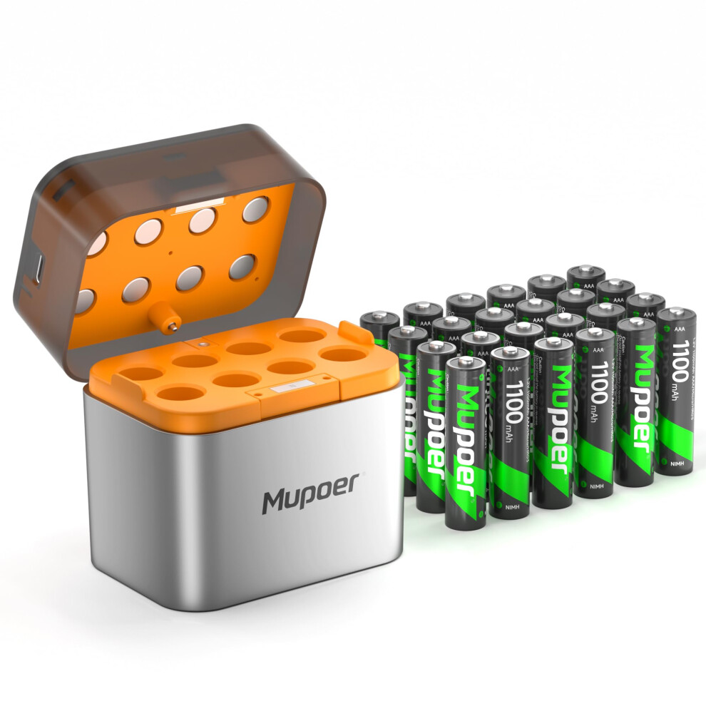 Photos - Battery AAA Rechargeable  with Charger 24Pack,Battery Charger AA/AAA,Triple A  Rechargeable Battery,3A High Capaci