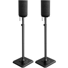 Perlegear Speaker Stands, Height Adjustable Up to 6kg, Speaker Stands Floor Pair for Small Bookshelf & Satellite Speakers with Cable Management, PGSS
