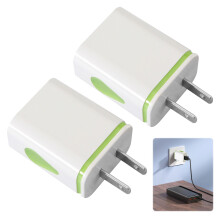 2 PCS UK to USA Plug Adapter with Dual USB Ports,Compact Design UK to US Plug Adaptor (2.1A Fast Charge) for US/Canada/Mexico Travel,Compatible with