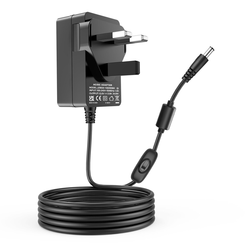 12V Power Supply Adapter For Wd Western Digital,For My Book Essential External, Hard Drive Hdd,Wd Tv Live Hub Media Center, Wd My Cloud 80385127