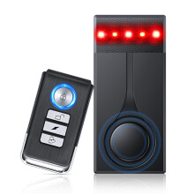 108dB Car Alarm System, Vehicle Anti-Theft Vibration Sensor Alarm & Red Light, Wireless Remote Anti Theft Car Device with Magnetic Install Design for