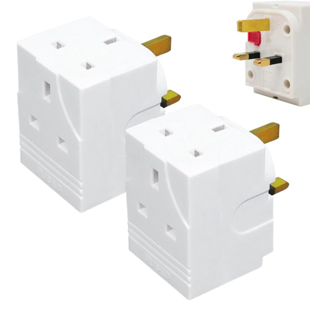 Photos - Other Electrical Equipment 3 Way 3 Pin Power Plug Adaptor 13A Fused Cube 3 Pins Multi Wall Socket Splitter Extension 250V Plug Extender Socket Portable