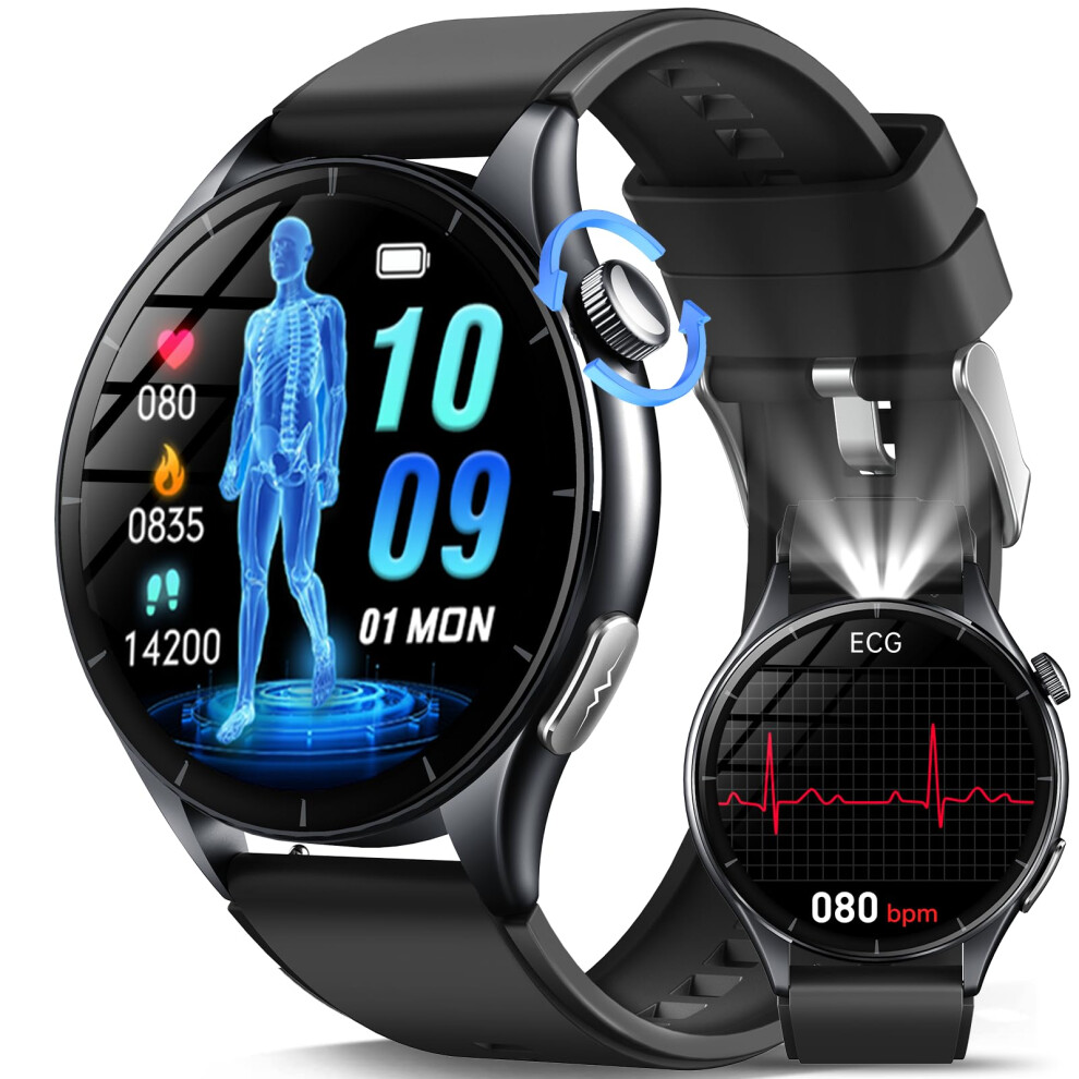 Marsyu 2026 Smart Watch For Men Women With Ecg/Hrv/Uric Acid/Heart Rate/Fatigue/Body Temperature/Sleep Monitor,1.56" Amoled Smartwatch With Bluetooth 93298902