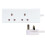 PRO ELEC - Extension Lead, 2 Socket, 15 Metres (White) 1