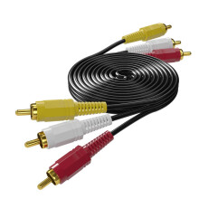iYueMps 3RCA to 3RCA Cable 5m, Gold Plated 3 RCA Male to Male Stereo Audio Cable for Amplifier, Speakers, Soundbar, Home Cinema and HiFi Systems