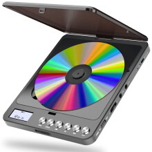 Portable CD Player with Built-in Speakers, Rechargeable CD Player with Double Headphone Jack, Anti-Skip Personal Compact CD Player for Car & Home & T