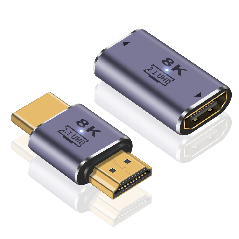 Duttek 8K Hdmi2.1 Adapter, 48Gbps Uhd Hdmi Male To Male Adapter And Hdmi Female To Female Coupler Adapter Connector Supports 8K@60Hz Video For Dvd, T 76123986
