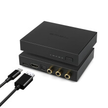 SMSL PS100 ES9023 HiFi Home Audio DAC, Multifunctional Mini DAC, USB/Optical/Coaxial/HDMI ARC/Bluetooth to RCA DAC, Support PS5, ESS DA Converter, Di