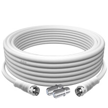 TUOLNK 5m RG6 TV Aerial Cable F Male to F Male High Speed RG6 Coaxial Cable with F Female Compression Connector 75 Ohm, for Cable Box, TV, Satellite,
