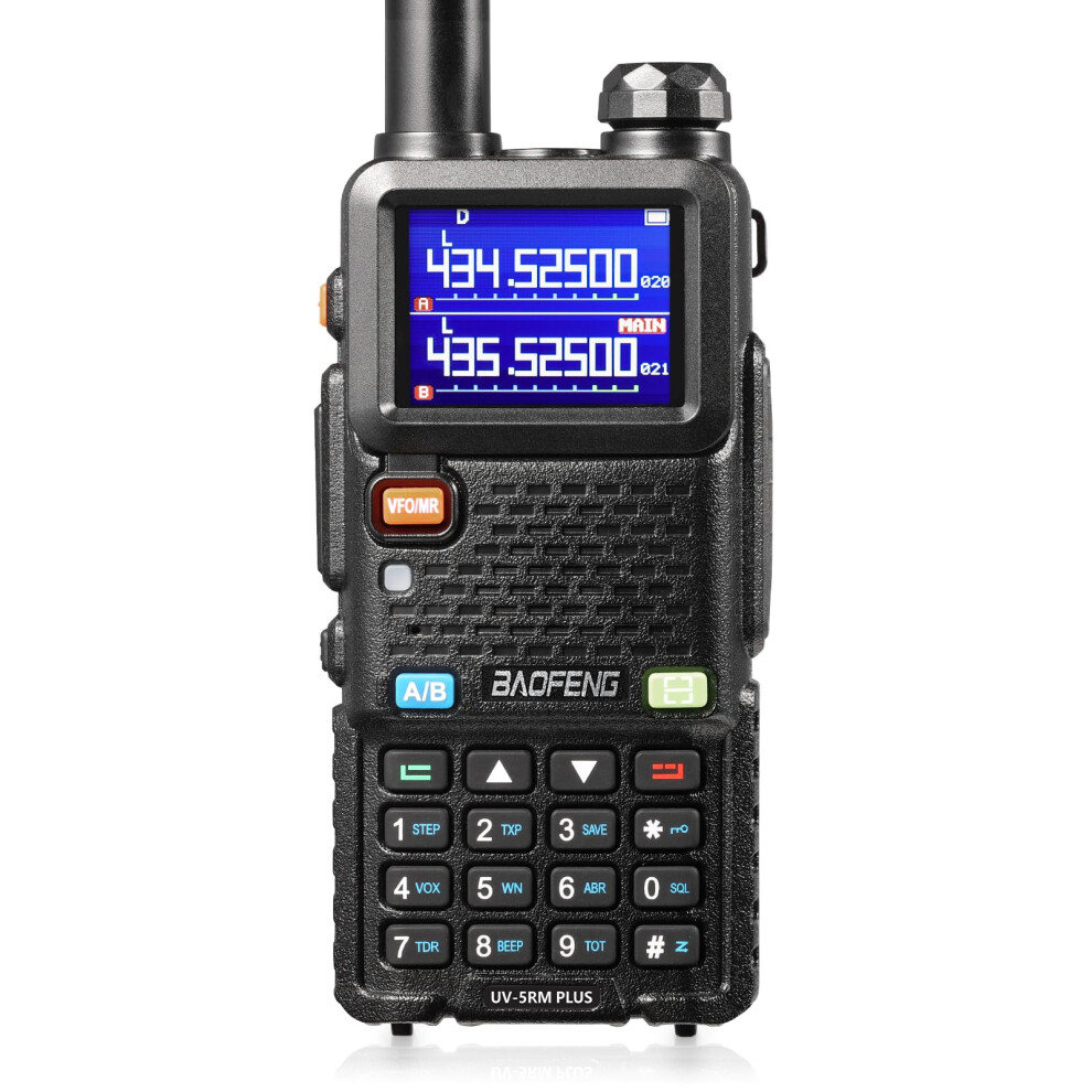 Photos - Radio / Clock Baofeng UV-5RM Plus Amateur Radio Multi-Band Walkie Talkie, Rechargeable Handheld Radio with Long Range, Frequency Copy, Air 