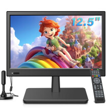 ZOSHING 12.5inch TV,Small tv with freeview Digital t2 Tuner-Headphone & HDMI & USB Ports and DC-12V in,for Mini Bedroom,Kitchen,Caravan