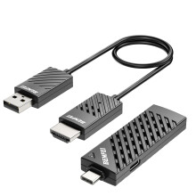 BENFEI Wireless USB C Transmitter and HDMI Receiver Kit, Supporting 1080P USB-C to HDMI Wireless Transmitter up to 98 Feet/30 Meter, 65W PD, Compatib