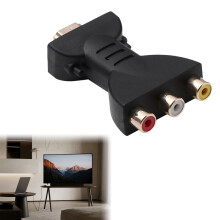 Bansusu 1Pc HDMI to AV Adapter 1080p High Definition Simple Plug and Play Installation AV to HDMI Adapter Gold Plated Interface RCA Component Convert