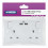 Status STATUS Plug Socket UK | Double Socket with Double USB Plug | White Plastic | 13A Double Switched Wall Socket | S2G13A2USBSWS4 7