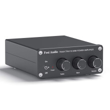 Fosi Audio TB10A 2 Channel Stereo Audio Amplifier Receiver, Mini Hi-Fi Class D Integrated TPA3116 Amp for Speakers 100W x 2, with Bass and Treble Con