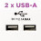 Status STATUS Plug Socket UK | Double Socket with Double USB Plug | White Plastic | 13A Double Switched Wall Socket | S2G13A2USBSWS4 3