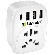 LENCENT EU/USA to UK Plug Adapter with 3 USB and 1 Type C Port, World to UK Universal Travel Adapter, European Euro 2 Pin USA American China Australi