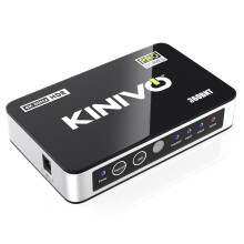 Kinivo HDMI Switch with Audio Extractor 360BNT (3 in one out, Toslink Optical Audio Port, SPDIF, 4K 60Hz, High Speed 18Gbps, IR Remote) - Compatible