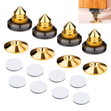 ZACUDA 4 Set Speaker Spikes, Speaker Stands CD Audio Subwoofer Amplifier Turntable Isolation Feet Cone Isolator Shockproof Traceless Subwoofer Base P