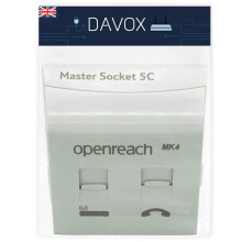 DAVOX BT Openreach master phone socket NTE5C MK2 + MK4 Faceplate - Combination Socket for Fibre Broadband + Filtered Telephone Main Line BT431a for P