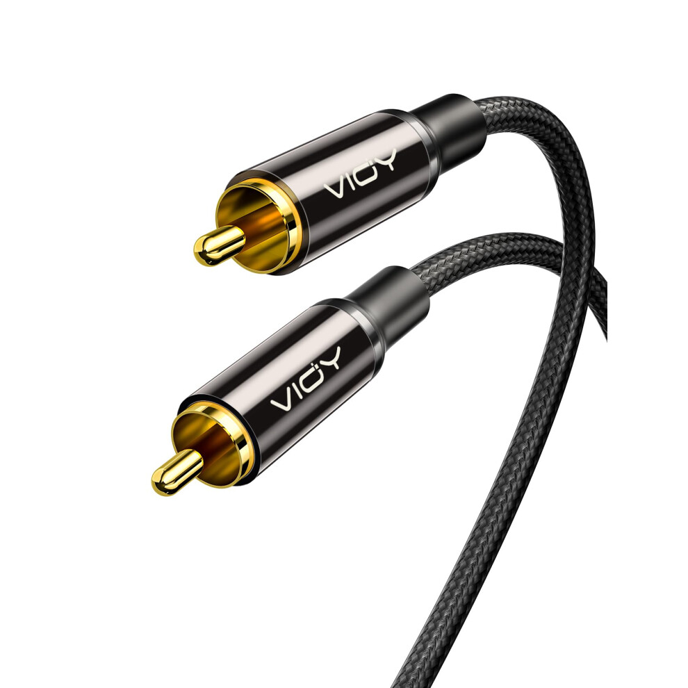 Vioy Coaxial Digital Audio Cable (20 Ft), Rca Male To Male Hifi 5.1 Spdif Stereo Audio Cable For Home Theater, Hdtv, Amplifier, Speaker, Soundbar 87445312