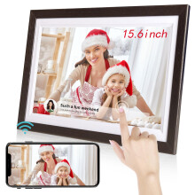 BYYBUO 32GB 15.6 inch WiFi Digital Picture Frame 1920x1080 FHD Large Smart Digital Photo Frame IPS Touch Screen Auto-Rotate Wall Mountable Share Phot