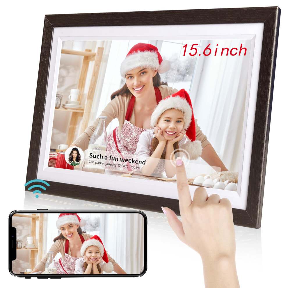 Byybuo 32Gb 15.6 Inch Wifi Digital Picture Frame 1920X1080 Fhd Large Smart Digital Photo Frame Ips Touch Screen Auto-Rotate Wall Mountable Share Phot 40877051