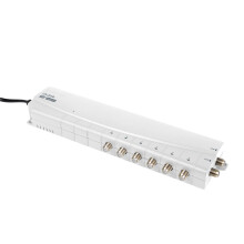 TV & Radio Signal Booster Aerial Amplifier, Labgear 6 Way Mains Powered Signal Distribution Amplifier with F-Type Connections, Professional Booster w