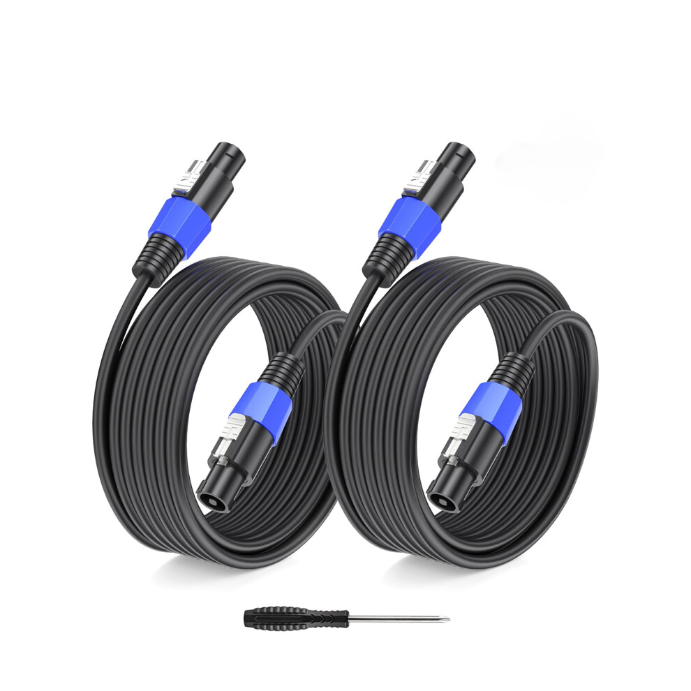 Gctbl 3M 2Pack Speakon To Speakon Cables Male To Male Professional Dj/Pa Audio Amplifier Speaker Cable 37398286