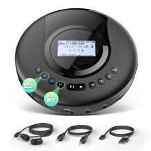 Arafuna Portable CD Player - Discman - DAB+/FM Radio - CD, CD-R/RW, CD Player Bluetooth with Audiobook Function - Antishock - Integrated Battery 2000