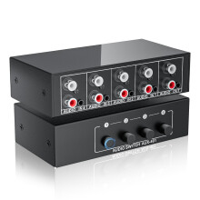 4-Way RCA L/R & 3.5mm Stereo Audio Switcher Bi-Directional Switch Selector