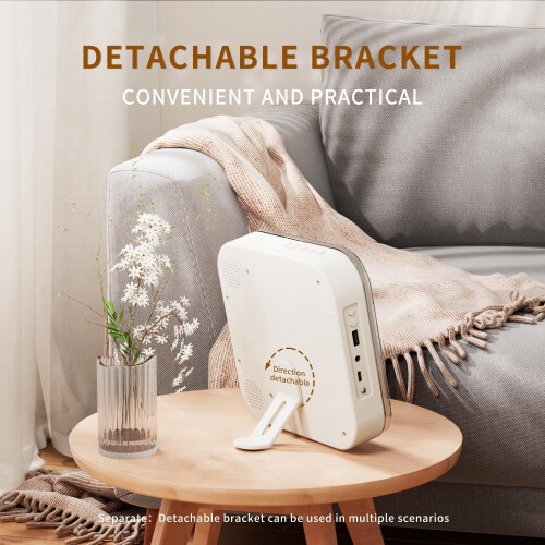 Portable CD Player with Transparent Lid, Speakers, Bluetooth, USB Port 1