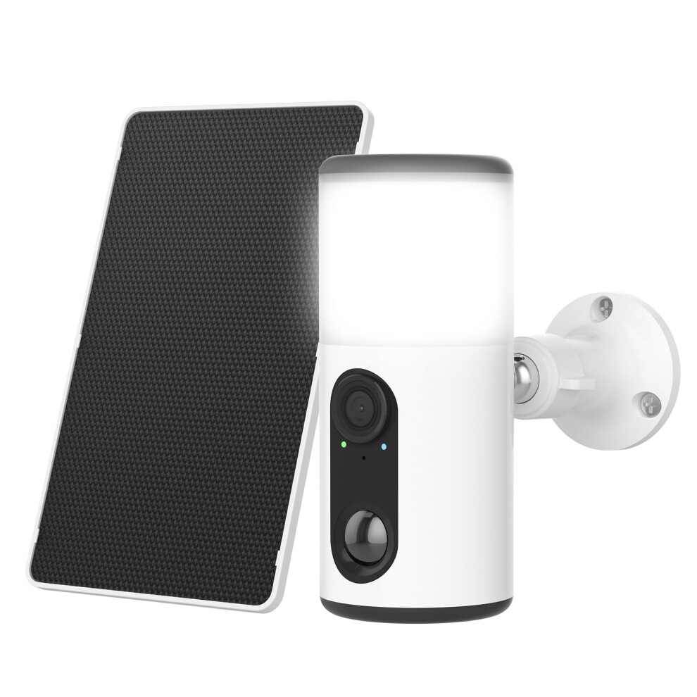 Anran 2K Solar Security Camera Outdoor, Wireless 3Mp Floodlight Wifi Camera With Color Night Vision, Pir Motion Detection, 2-Way Audio, Ip66 Waterpro 5009853923790