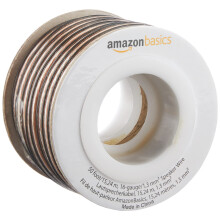 Amazon Basics 16-Gauge Speaker Wire 1.3 mm² - 15.24 m (50 feet), Transparent