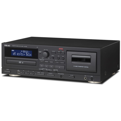 Teac AD-850-SE CD Player & Cassette Player with USB Recording and Playback (Microphone Input, Echo Effect, Karaoke Enabled, Digital-Analog Conversion 1