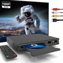 DVD Player HDMI for TV, 1080P Home DVD Players with Microphone Input for karaoke, All Regions Free, Breakpoint Memory, USB Input, Support NTSC/PAL Sy