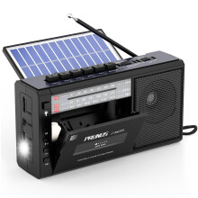 PRUNUS J-360 Cassette Player Portable, AM FM Radio, Bluetooth Casette Tape Player Recorder, Solar/Rechargeable Battery, Tape Recorder with Flashlight