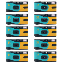 Fotofilm Pro Disposable Camera Single Use Film ISO 400 27 Exposure Flash - 10 Pack Bulk for Weddings, Birthdays and Parties!
