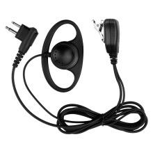 Teuena 2-Pin Radio Earpiece for Motorola CP040 DP1400 GP300 GP88 GP68 CT150 Two Way Radio Walkie Talkie Headset D-Shape Security Earpiece with Inline