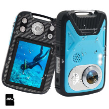 Waterproof Camera 4K 48MP 17FT Underwater Camera for Snorkeling,Auto Focus 32GB Card,18X Zoom Fill Light Compact Cameras for Kids/Adult/Elderly/Begin