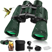 20x50 High Power Binoculars for Adults, HD Waterproof Binoculars with BAK4 Prism & FMC Lens, Portable Telescope for Bird Watching Football Sightseein