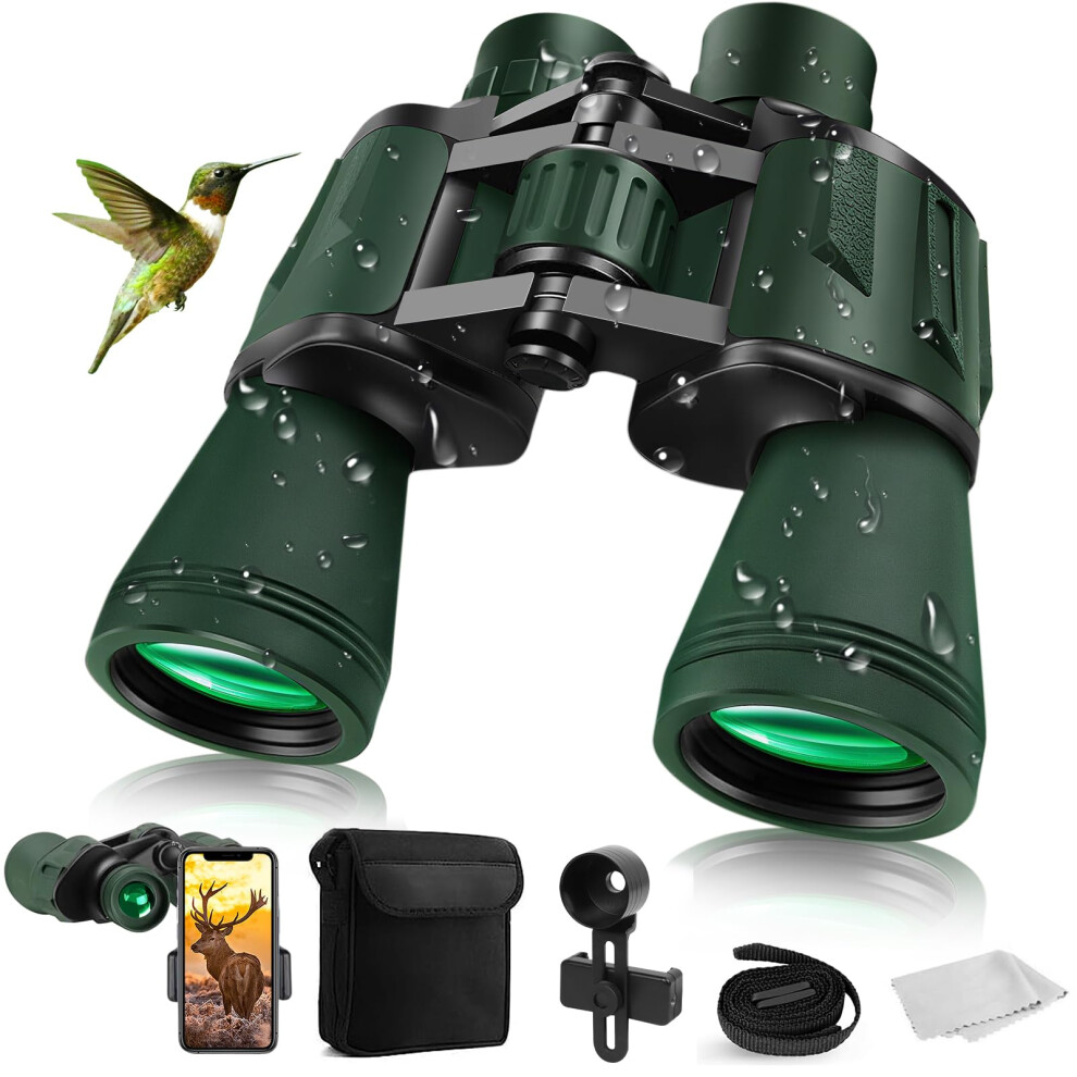 20X50 High Power Binoculars For Adults, Hd Waterproof Binoculars With Bak4 Prism & Fmc Lens, Portable Telescope For Bird Watching Football Sightseein 32383423