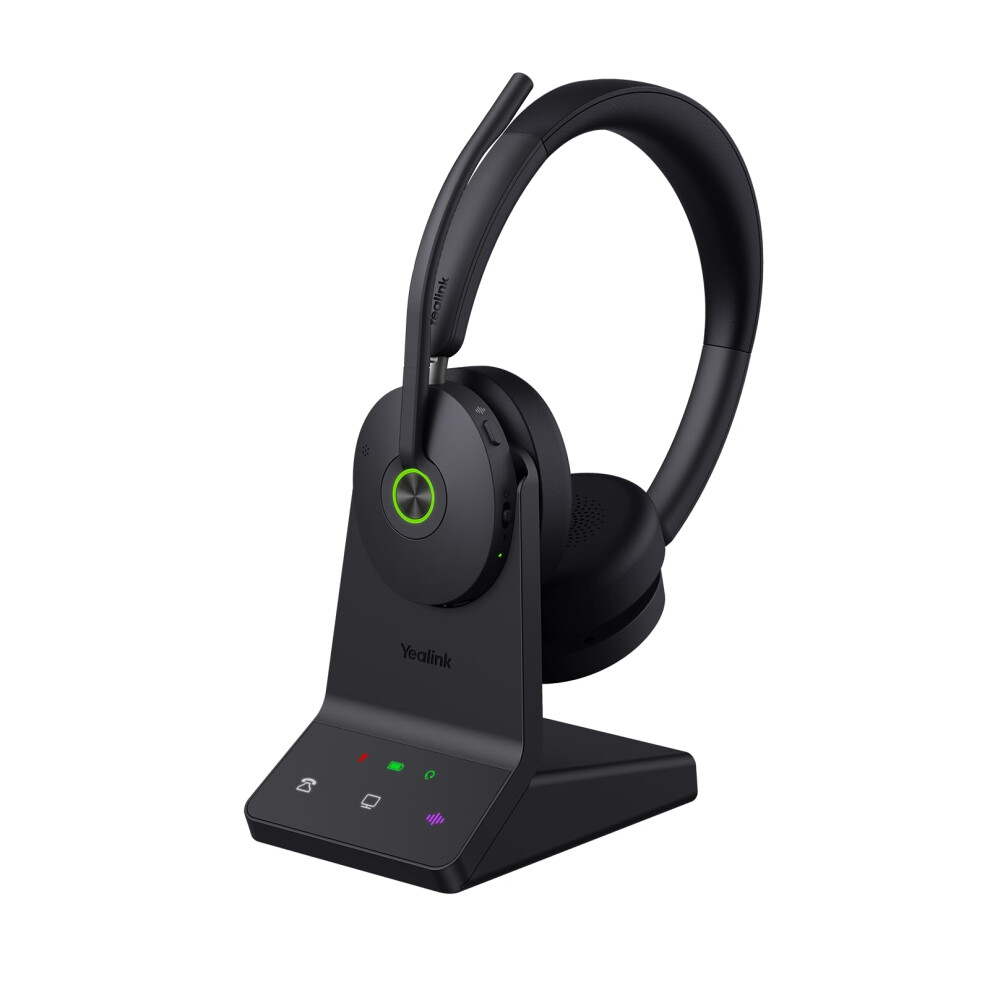 Yealink Wh68 Anc Dect Wireless Headset With Microphone, 4X Ai Noise Cancelling Mic,606 Ft Range On Ear Work Headsets,32H Talk Time, Uc Bluetooth Head 80533269